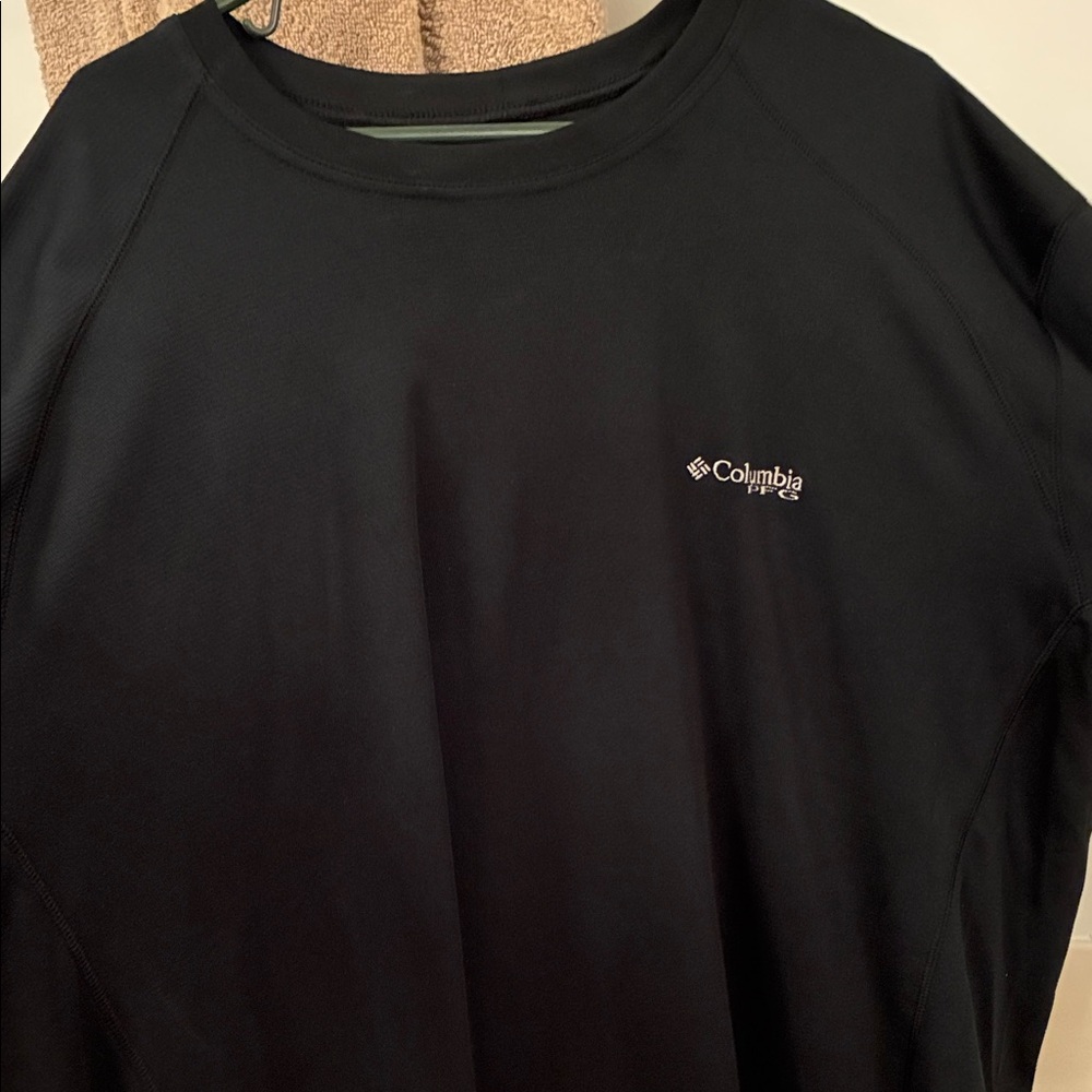 Columbia Black Performance Fishing Gear Men’s long sleeve shirt 2XL